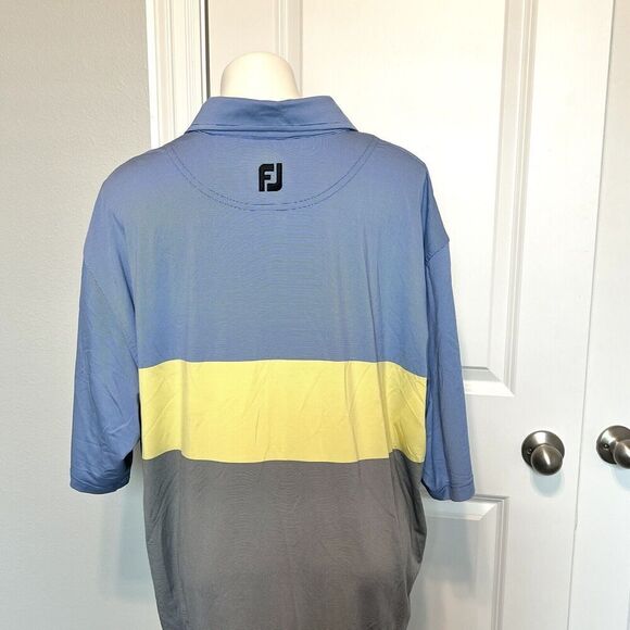Footjoy Shirt Mens XXL Multi Color Polo Stretch Golf Beach FJ 2XL - Picture 4 of 12